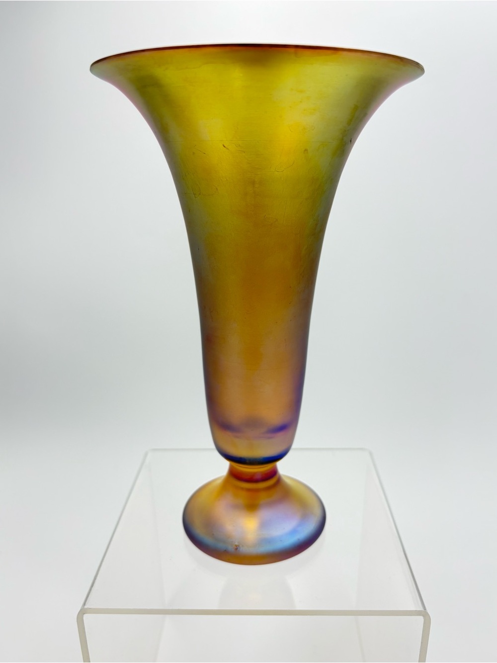 Antique Steuben/WMF Art Glass Trumpet
Vase Aurene Finish Early 1900’s